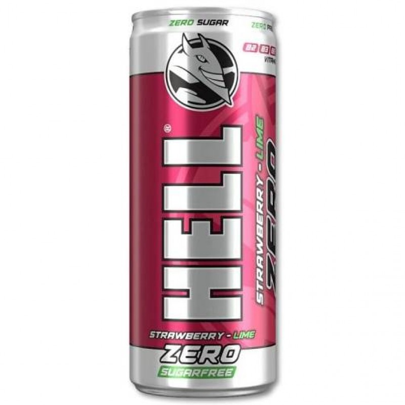 Hell Energy Drink Strawberry Zero no sugar can 250ml