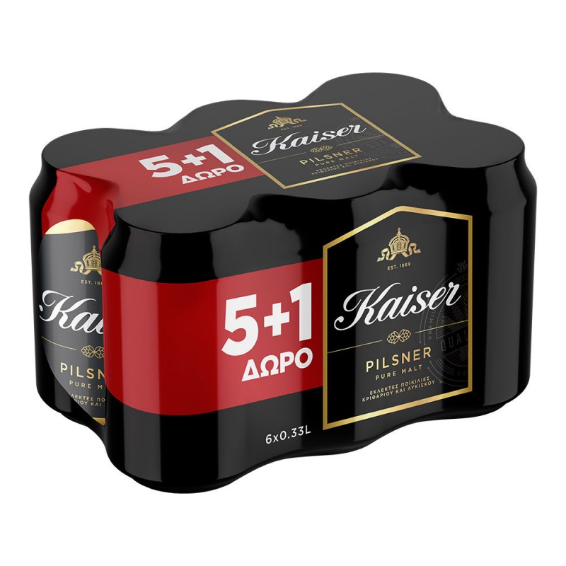 Kaiser Κουτί 330ml Εξάδα (5+1)