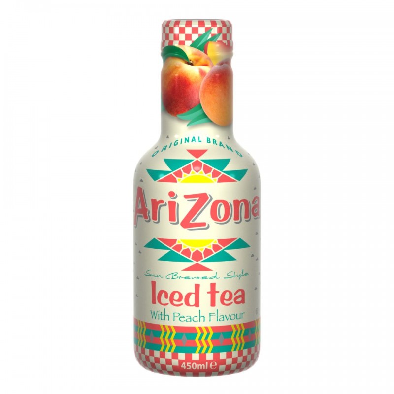 Arizona Ice Tea With Peach Flavor (Μαύρο Τσάι Με Ροδάκινο) 450ml