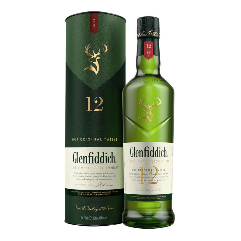 Glenfiddich 12 Years Old Whiskey 700ml